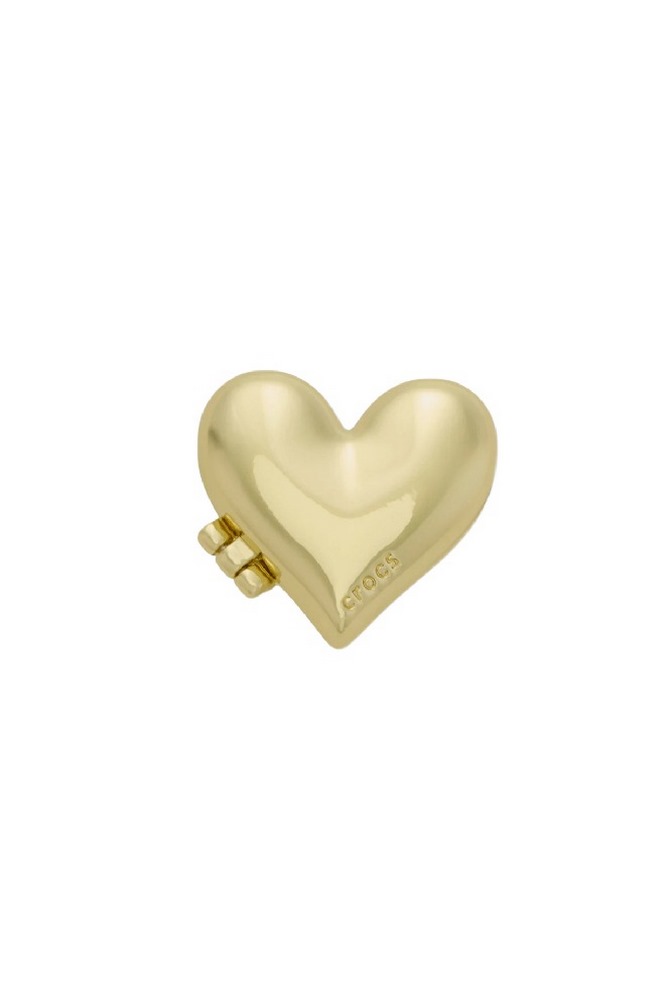 CROCS GOLD BUBBLE LOCKET HEART JIBBITZ CHARMS ΑΞΕΣΟΥΑΡ ΓΥΝΑΙΚΕΙΟ GOLD