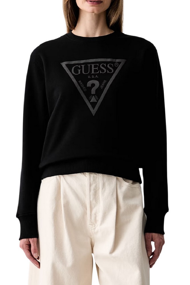 GUESS NEW CN BASIC TRIANGLE SWEATSHI ΜΠΛΟΥΖΑ ΦΟΥΤΕΡ ΓΥΝΑΙΚΕΙΑ BLACK