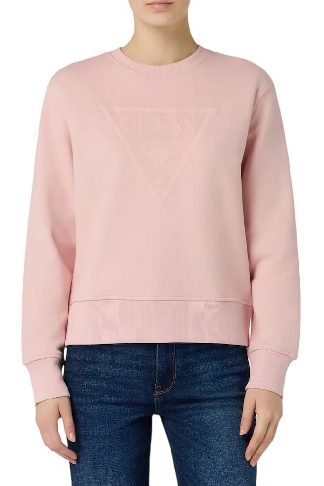 GUESS NEW CN BASIC TRIANGLE SWEATSHI ΜΠΛΟΥΖΑ ΦΟΥΤΕΡ ΓΥΝΑΙΚΕΙΑ PINK