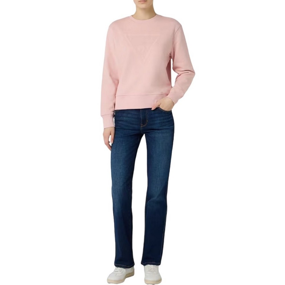 GUESS NEW CN BASIC TRIANGLE SWEATSHI ΜΠΛΟΥΖΑ ΦΟΥΤΕΡ ΓΥΝΑΙΚΕΙΑ PINK