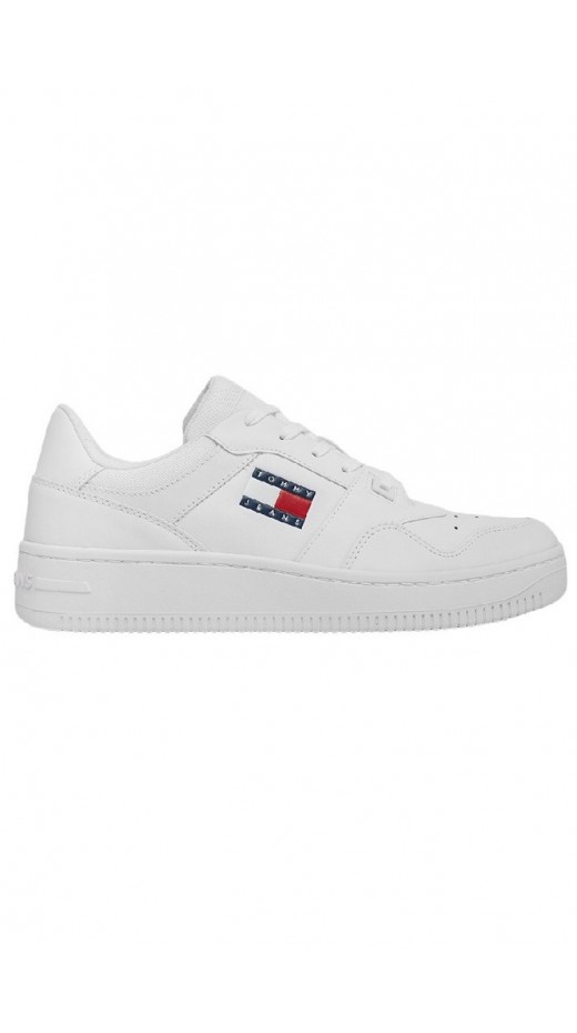 TOMMY HILFIGER TJM RETRO BASKET ESS ΠΑΠΟΥΤΣΙ ΑΝΔΡΙΚΟ WHITE