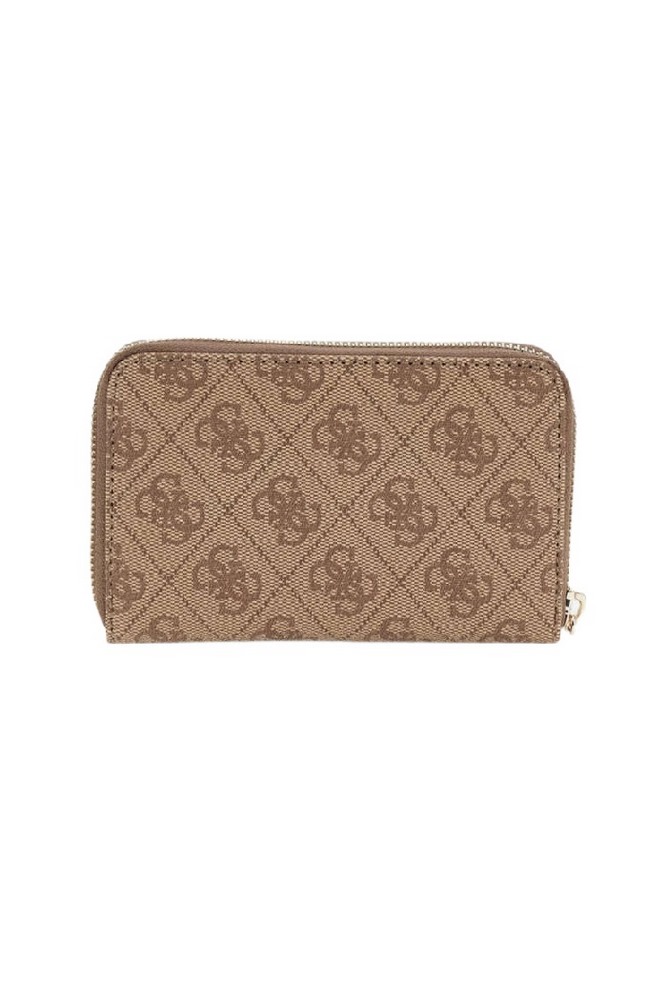 GUESS LAUREL II SLG MED ZIP AROUND ΠΟΡΤΟΦΟΛΙ ΓΥΝΑΙΚΕΙΟ LATTE
