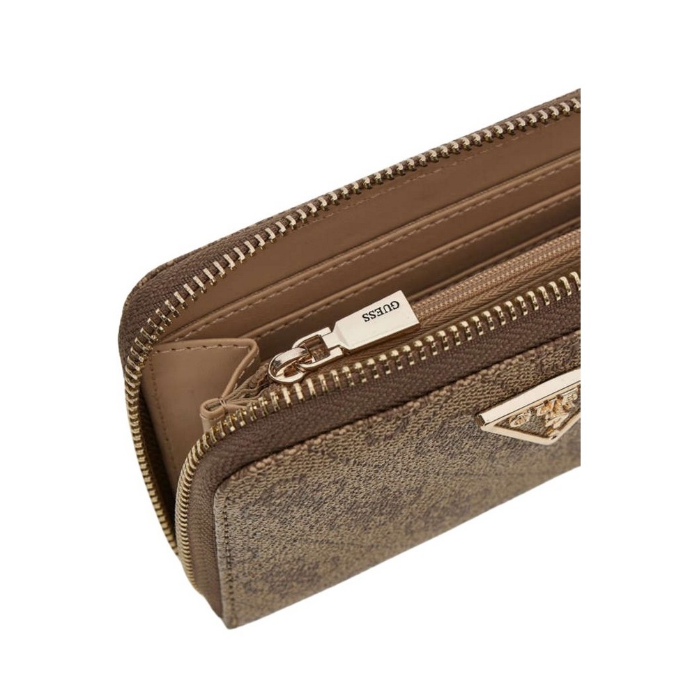 GUESS LAUREL II SLG MED ZIP AROUND ΠΟΡΤΟΦΟΛΙ ΓΥΝΑΙΚΕΙΟ LATTE