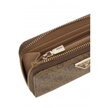 GUESS LAUREL II SLG MED ZIP AROUND ΠΟΡΤΟΦΟΛΙ ΓΥΝΑΙΚΕΙΟ LATTE