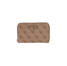 GUESS LAUREL II SLG MED ZIP AROUND ΠΟΡΤΟΦΟΛΙ ΓΥΝΑΙΚΕΙΟ LATTE