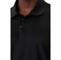 CALVIN KLEIN TECH INTERLOCK POLO T-SHIRT ΜΠΛΟΥΖΑ ΑΝΔΡΙΚΗ BLACK