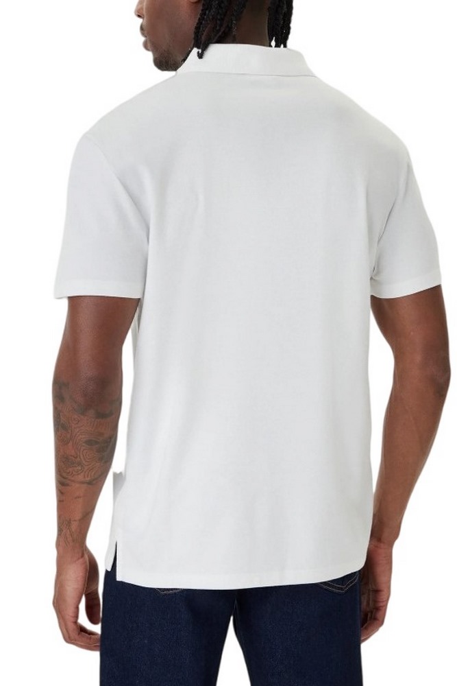CALVIN KLEIN TECH INTERLOCK POLO T-SHIRT ΜΠΛΟΥΖΑ ΑΝΔΡΙΚΗ BRIGHT WHITE