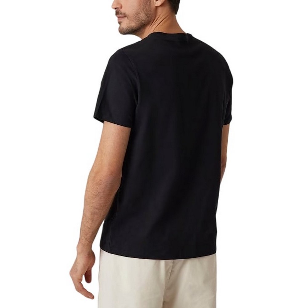GUESS EMB PIMA CREW T-SHIRT ΜΠΛΟΥΖΑ ΑΝΔΡΙΚΗ BLACK
