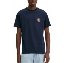 TOMMY JEANS REG RWB CREST FLAG TEE T-SHIRT ΜΠΛΟΥΖΑ ΑΝΔΡΙΚΗ NAVY