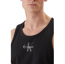 CALVIN KLEIN JEANS 30S CLASSIC MICRO MONOLOGO TANK T-SHIRT ΜΠΛΟΥΖΑ ΑΝΔΡΙΚΗ BLACK