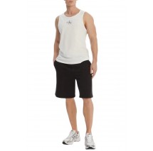 CALVIN KLEIN JEANS 30S CLASSIC MICRO MONOLOGO TANK T-SHIRT ΜΠΛΟΥΖΑ ΑΝΔΡΙΚΗ BRIGHT WHITE