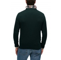SUPERDRY D1 STUD ESSENTIALS COTTON JUMPER ΜΠΛΟΥΖΑ ΠΛΕΚΤΗ ΑΝΔΡΙΚΗ GREEN