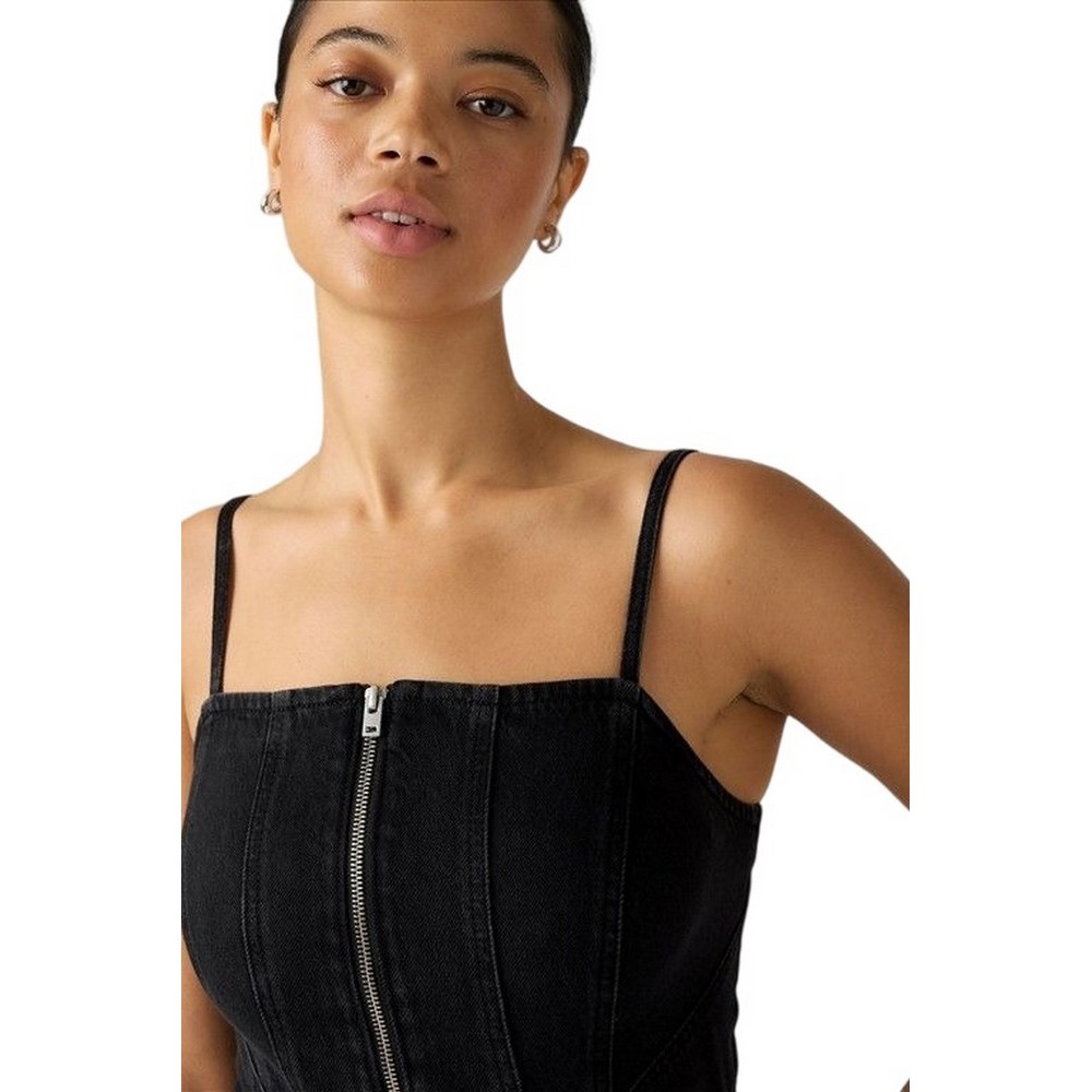 LEVIS SEAMED JUMPSUIT WORN IN ΟΛΟΣΩΜΗ ΦΟΡΜΑ ΤΖΙΝ ΓΥΝΑΙΚΕΙΑ BLACK DENIM