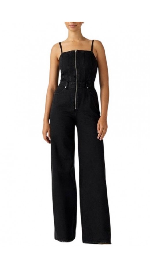 LEVIS SEAMED JUMPSUIT WORN IN ΟΛΟΣΩΜΗ ΦΟΡΜΑ ΤΖΙΝ ΓΥΝΑΙΚΕΙΑ BLACK DENIM