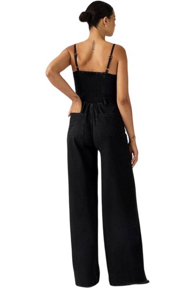 LEVIS SEAMED JUMPSUIT WORN IN ΟΛΟΣΩΜΗ ΦΟΡΜΑ ΤΖΙΝ ΓΥΝΑΙΚΕΙΑ BLACK DENIM
