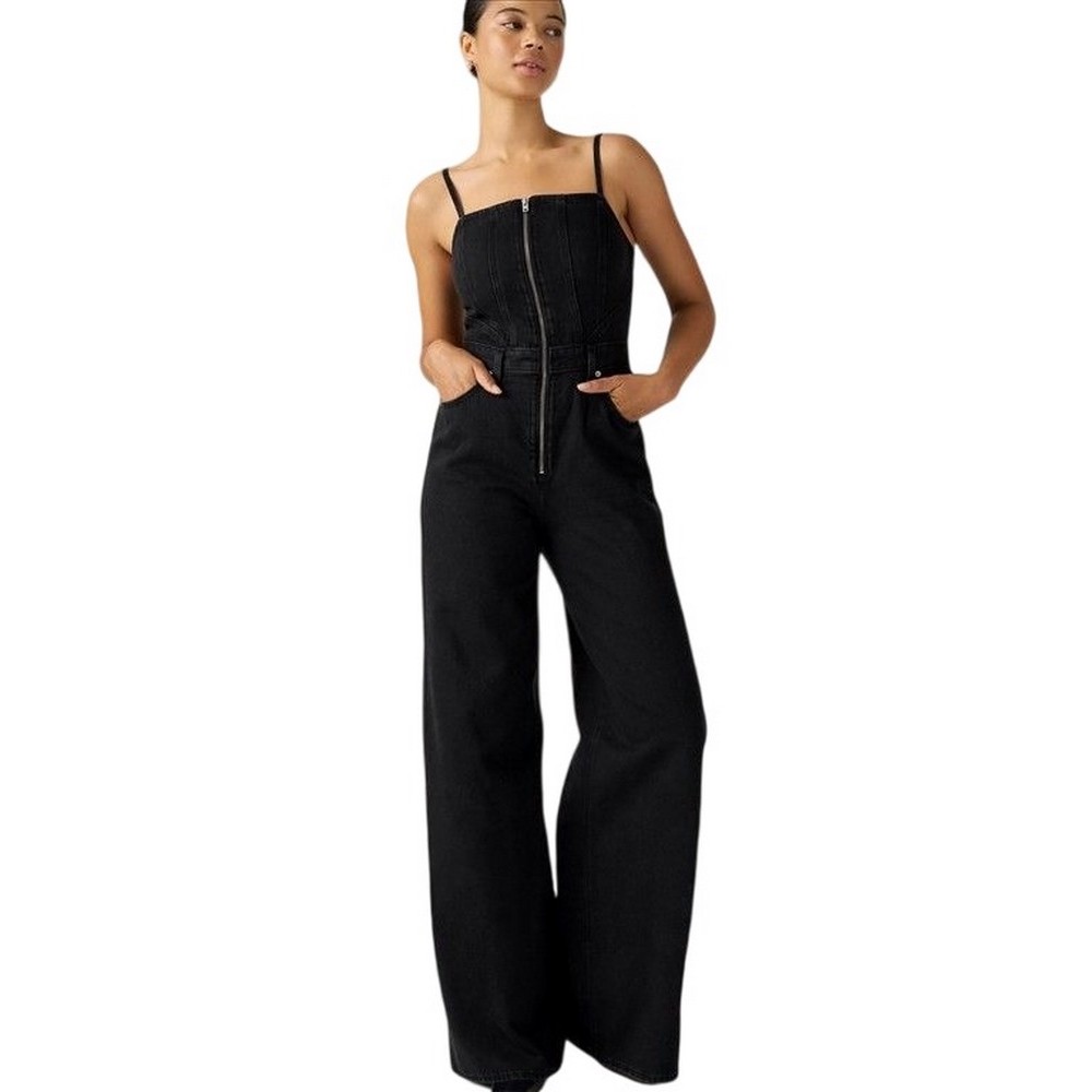 LEVIS SEAMED JUMPSUIT WORN IN ΟΛΟΣΩΜΗ ΦΟΡΜΑ ΤΖΙΝ ΓΥΝΑΙΚΕΙΑ BLACK DENIM