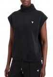 GUESS OLYMPE HIGH NECK SLEEVELESS SW ΜΠΛΟΥΖΑ ΑΜΑΝΙΚΗ ΦΟΥΤΕΡ ΓΥΝΑΙΚΕΙΑ BLACK
