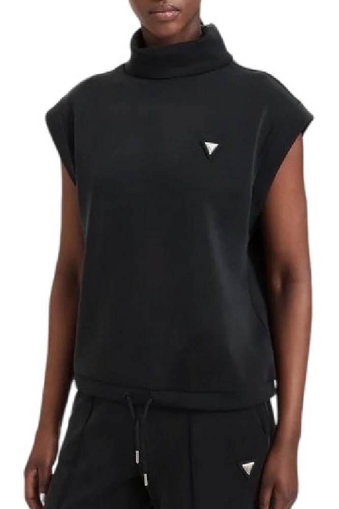 GUESS OLYMPE HIGH NECK SLEEVELESS SW ΜΠΛΟΥΖΑ ΑΜΑΝΙΚΗ ΦΟΥΤΕΡ ΓΥΝΑΙΚΕΙΑ BLACK