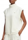 GUESS OLYMPE HIGH NECK SLEEVELESS SW ΜΠΛΟΥΖΑ ΑΜΑΝΙΚΗ ΦΟΥΤΕΡ ΓΥΝΑΙΚΕΙΑ OFF WHITE
