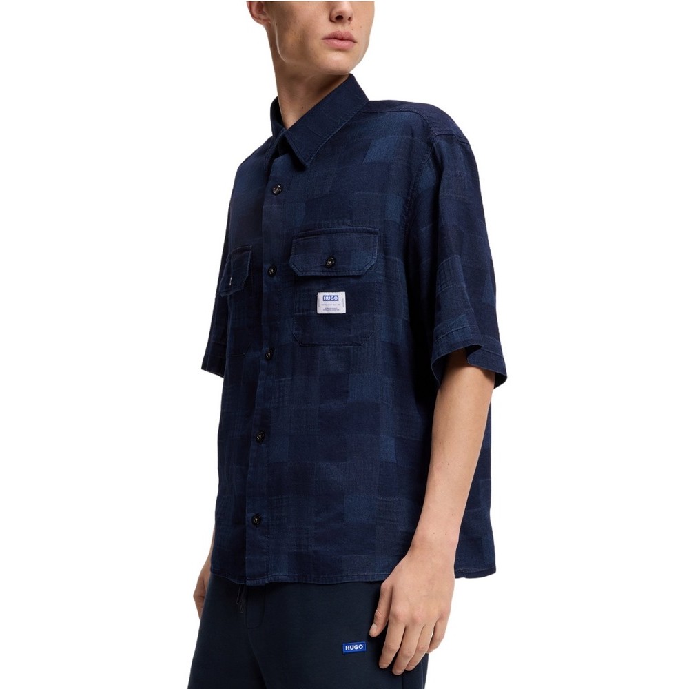 HUGO BOSS CASUAL SHIRT EKYNO ΠΟΥΚΑΜΙΣΟ ΑΝΔΡΙΚΟ DARK BLUE