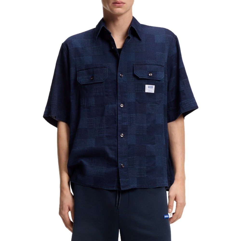 HUGO BOSS CASUAL SHIRT EKYNO ΠΟΥΚΑΜΙΣΟ ΑΝΔΡΙΚΟ DARK BLUE