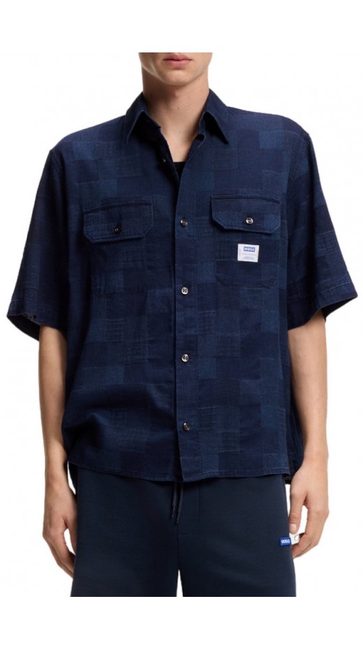 HUGO BOSS CASUAL SHIRT EKYNO ΠΟΥΚΑΜΙΣΟ ΑΝΔΡΙΚΟ DARK BLUE
