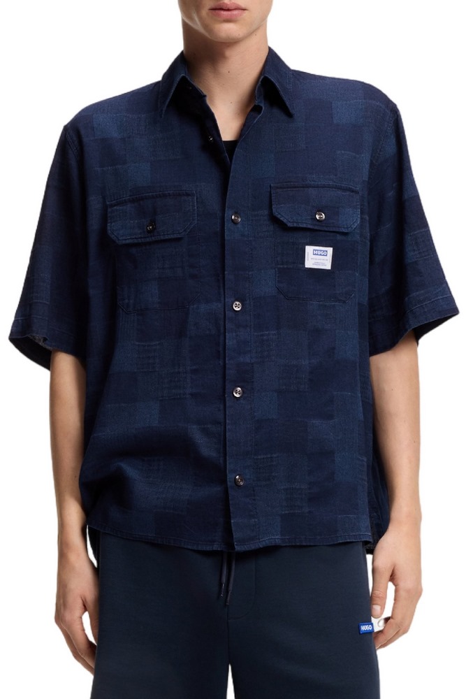 HUGO BOSS CASUAL SHIRT EKYNO ΠΟΥΚΑΜΙΣΟ ΑΝΔΡΙΚΟ DARK BLUE