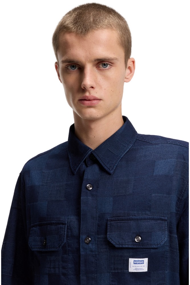 HUGO BOSS CASUAL SHIRT EKYNO ΠΟΥΚΑΜΙΣΟ ΑΝΔΡΙΚΟ DARK BLUE