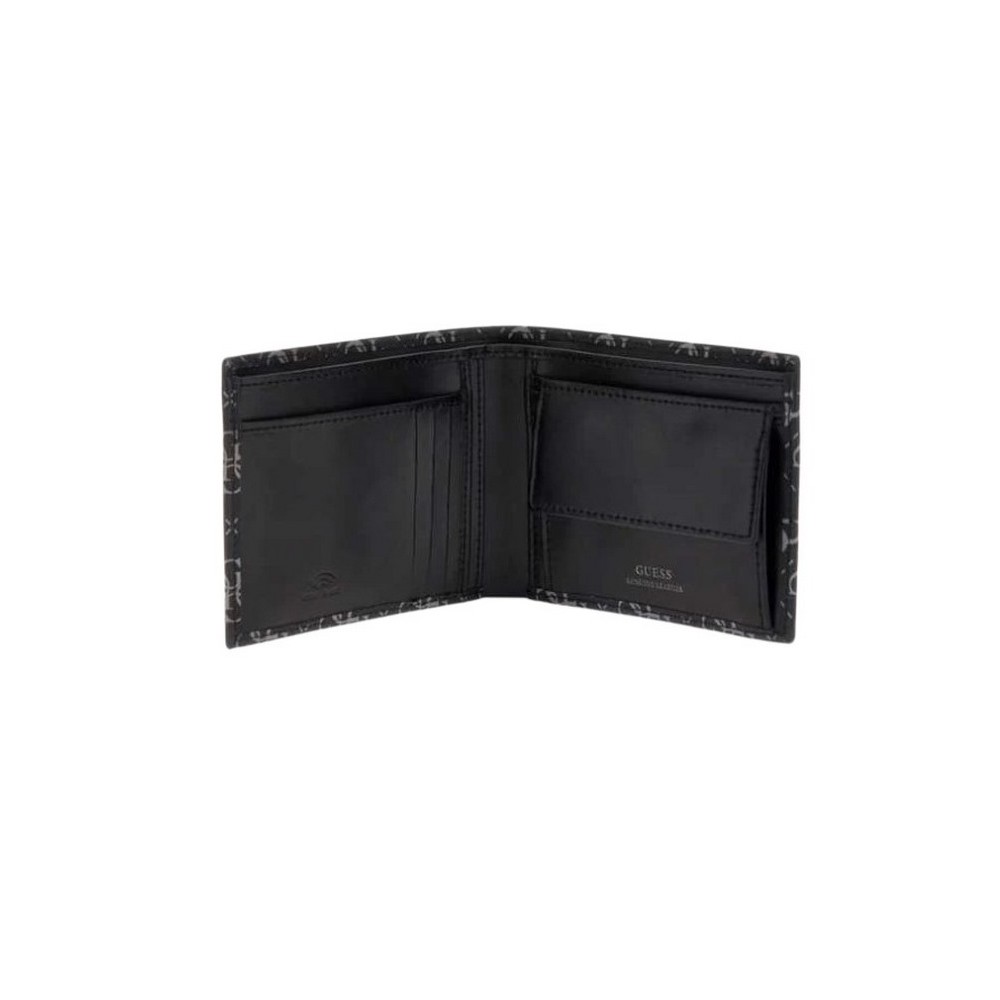 GUES MILANO BLLFLD W COIN POCKET SMVELELEA20 ΠΟΡΤΟΦΟΛΙ ΑΝΔΡΙΚΟ BLACK/GREY