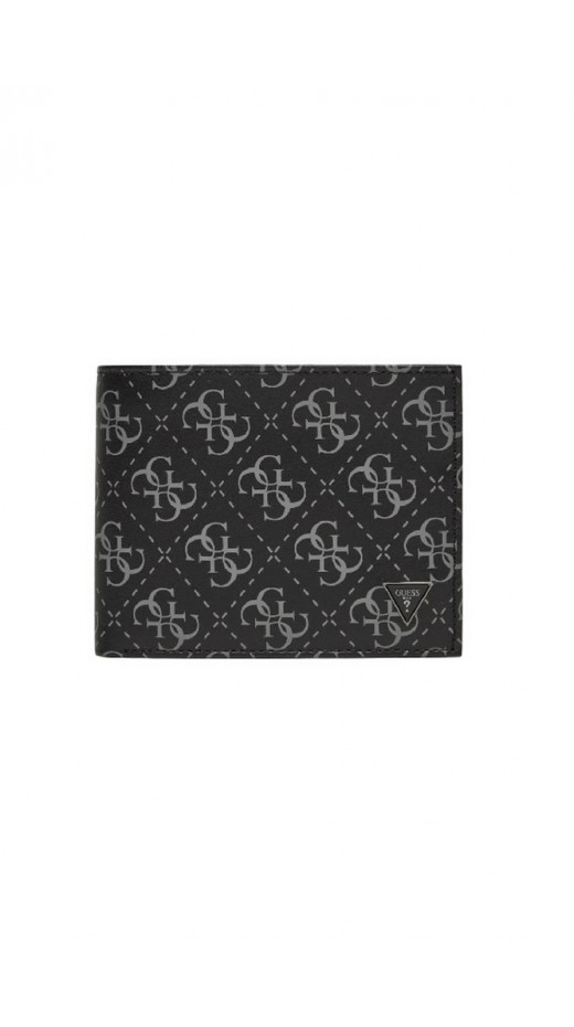 GUES MILANO BLLFLD W COIN POCKET SMVELELEA20 ΠΟΡΤΟΦΟΛΙ ΑΝΔΡΙΚΟ BLACK/GREY