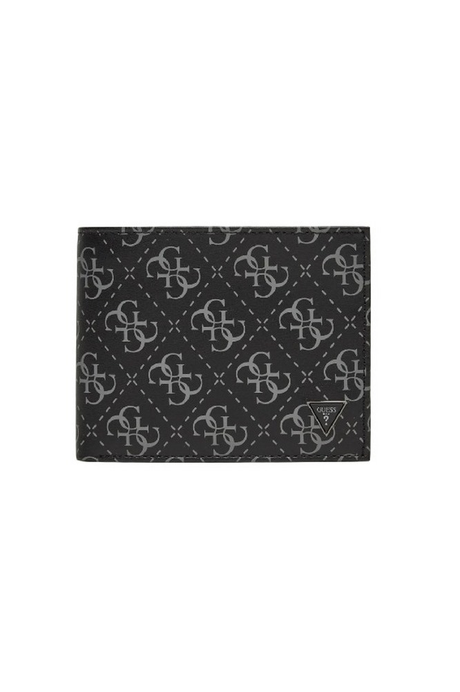GUES MILANO BLLFLD W COIN POCKET SMVELELEA20 ΠΟΡΤΟΦΟΛΙ ΑΝΔΡΙΚΟ BLACK/GREY