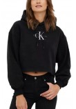 CALVIN KLEIN JEANS POLAR FLEECE HOODIE ΜΠΛΟΥΖΑ ΦΟΥΤΕΡ ΓΥΝΑΙΚΕΙΑ BLACK