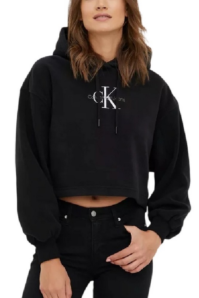 CALVIN KLEIN JEANS POLAR FLEECE HOODIE ΜΠΛΟΥΖΑ ΦΟΥΤΕΡ ΓΥΝΑΙΚΕΙΑ BLACK