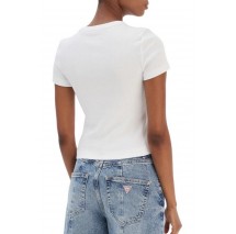 GUESS CN GUESS STUDS SCRIPT ΤΟΠ ΓΥΝΑΙΚΕΙΟ WHITE
