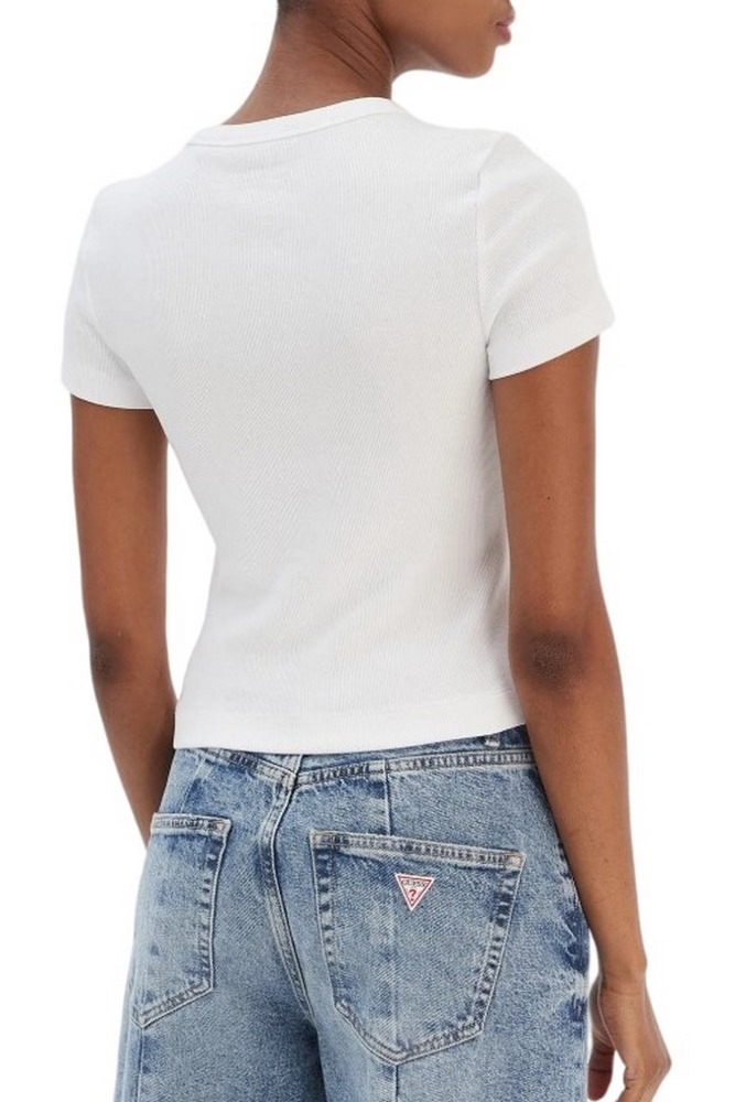 GUESS CN GUESS STUDS SCRIPT ΤΟΠ ΓΥΝΑΙΚΕΙΟ WHITE
