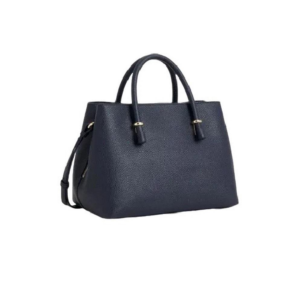 TOMMY HILFIGER TH EMBLEM SATCHEL CORP ΤΣΑΝΤΑ ΓΥΝΑΙΚΕΙΑ NAVY