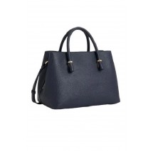 TOMMY HILFIGER TH EMBLEM SATCHEL CORP ΤΣΑΝΤΑ ΓΥΝΑΙΚΕΙΑ NAVY