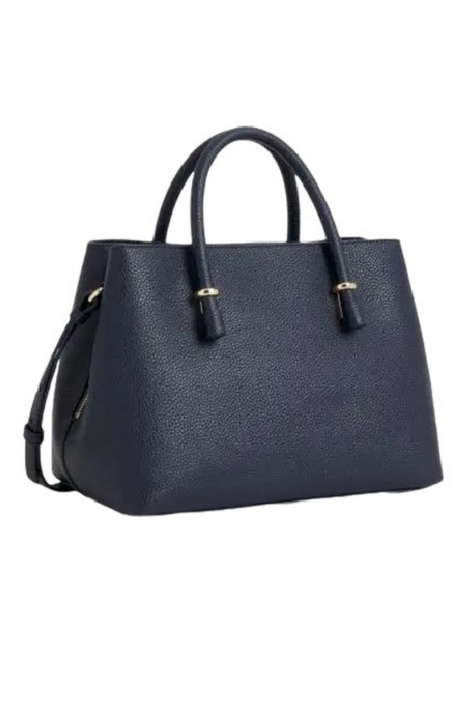 TOMMY HILFIGER TH EMBLEM SATCHEL CORP ΤΣΑΝΤΑ ΓΥΝΑΙΚΕΙΑ NAVY