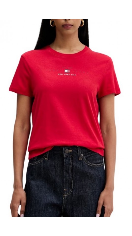 TOMMY JEANS REG US LINEAR T-SHIRT ΜΠΛΟΥΖΑ ΓΥΝΑΙΚΕΙΑ RED