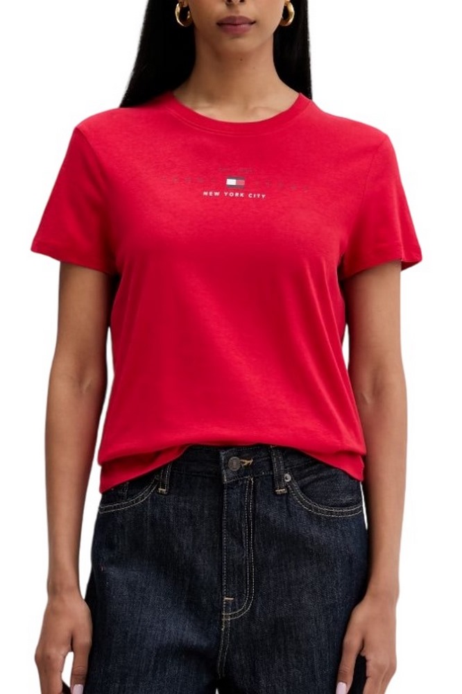 TOMMY JEANS REG US LINEAR T-SHIRT ΜΠΛΟΥΖΑ ΓΥΝΑΙΚΕΙΑ RED