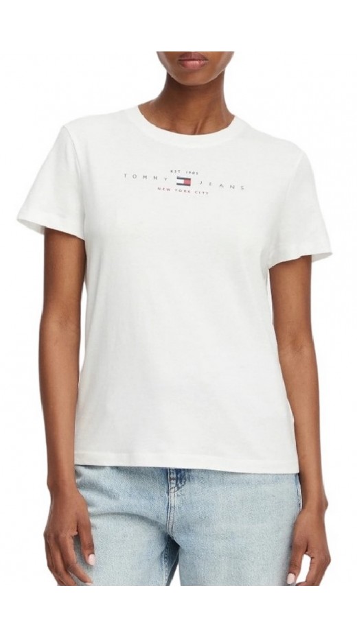 TOMMY JEANS REG US LINEAR T-SHIRT ΜΠΛΟΥΖΑ ΓΥΝΑΙΚΕΙΑ ECRU