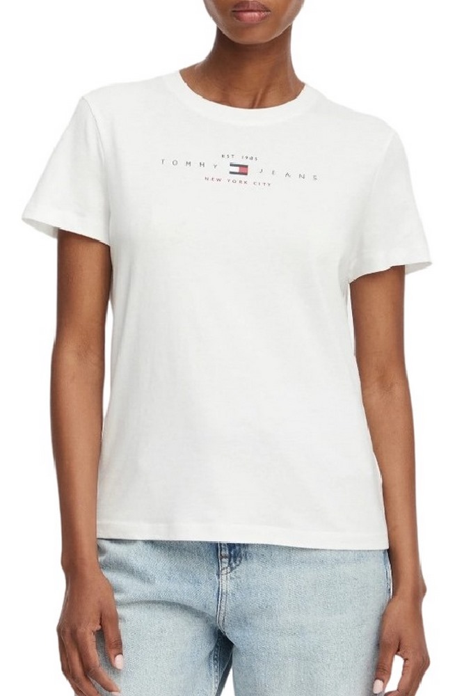 TOMMY JEANS REG US LINEAR T-SHIRT ΜΠΛΟΥΖΑ ΓΥΝΑΙΚΕΙΑ ECRU