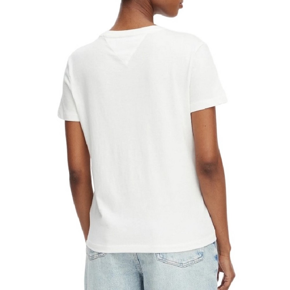 TOMMY JEANS REG US LINEAR T-SHIRT ΜΠΛΟΥΖΑ ΓΥΝΑΙΚΕΙΑ ECRU