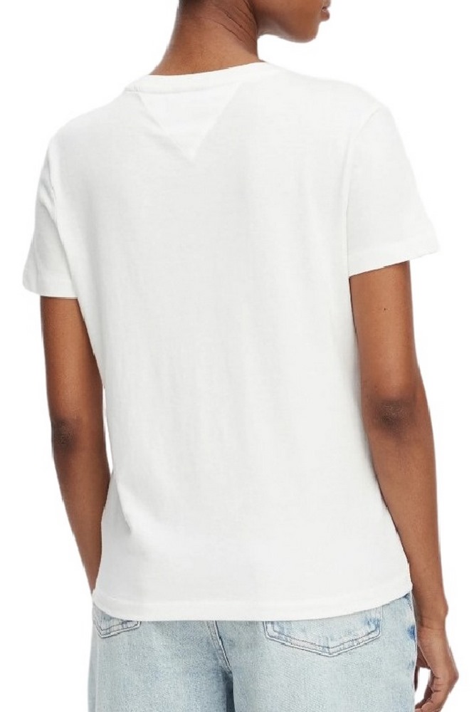 TOMMY JEANS REG US LINEAR T-SHIRT ΜΠΛΟΥΖΑ ΓΥΝΑΙΚΕΙΑ ECRU