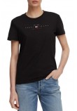 TOMMY JEANS REG US LINEAR T-SHIRT ΜΠΛΟΥΖΑ ΓΥΝΑΙΚΕΙΑ BLACK
