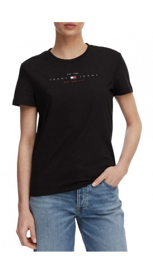 TOMMY JEANS REG US LINEAR T-SHIRT ΜΠΛΟΥΖΑ ΓΥΝΑΙΚΕΙΑ BLACK