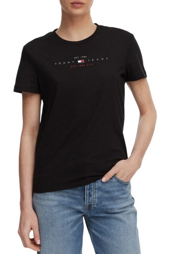 TOMMY JEANS REG US LINEAR T-SHIRT ΜΠΛΟΥΖΑ ΓΥΝΑΙΚΕΙΑ BLACK