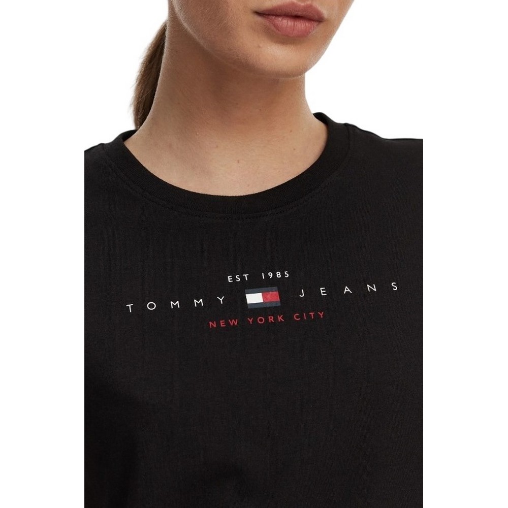 TOMMY JEANS REG US LINEAR T-SHIRT ΜΠΛΟΥΖΑ ΓΥΝΑΙΚΕΙΑ BLACK
