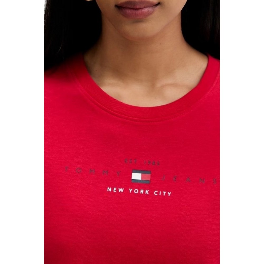 TOMMY JEANS REG US LINEAR T-SHIRT ΜΠΛΟΥΖΑ ΓΥΝΑΙΚΕΙΑ RED