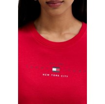 TOMMY JEANS REG US LINEAR T-SHIRT ΜΠΛΟΥΖΑ ΓΥΝΑΙΚΕΙΑ RED